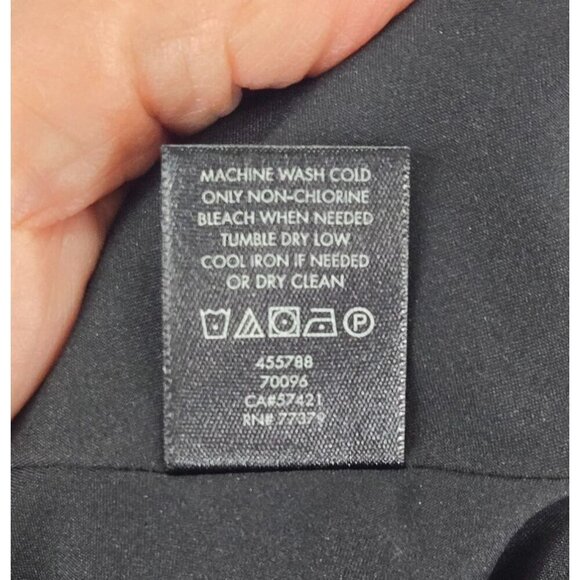 Ann Taylor Black Swirl Skirt Tulip Stiped Red Cream Gray Career Wear Sexy Fun Fl - Picture 10 of 13